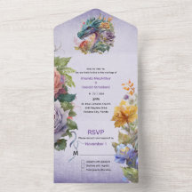Colorful Fantasy Dragon Wedgon Wedding