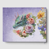 Colorful Fantasy Dragon Wedgon Wedding Gastenboek (Achterkant)