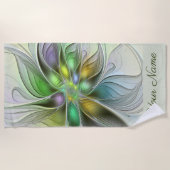 Colorful Fantasy Flower Abstract Fractal Ewn Name Strandlaken (Voorkant)