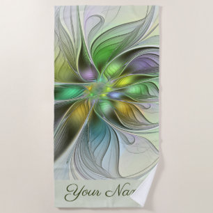 Colorful Fantasy Flower Abstract Fractal Ewn Name Strandlaken