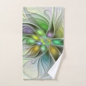 Colorful Fantasy Flower Modern Abstract Fractal Bad Handdoek (Handdoek)