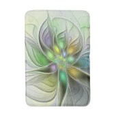 Colorful Fantasy Flower Modern Abstract Fractal Badmat (Voorkant Verticaal)