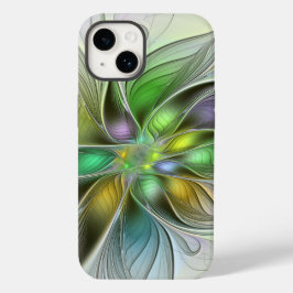 Colorful Fantasy Flower Modern Abstract Fractal Case-Mate iPhone 14 Hoesje