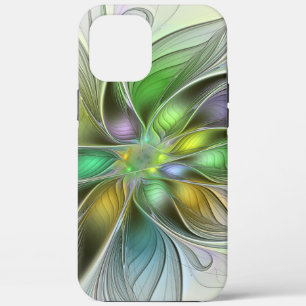 Colorful Fantasy Flower Modern Abstract Fractal Case-Mate iPhone Case