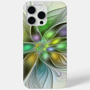 Colorful Fantasy Flower Modern Abstract Fractal iPhone 15 Pro Max Hoesje