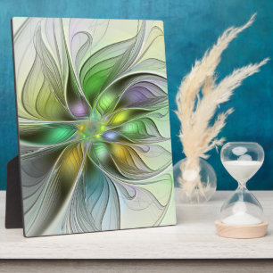 Colorful Fantasy Flower Modern Abstract Fractal Fotoplaat