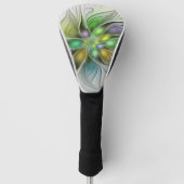 Colorful Fantasy Flower Modern Abstract Fractal Golfheadcover (Voorkant)