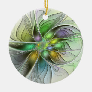 Colorful Fantasy Flower Modern Abstract Fractal Keramisch Ornament