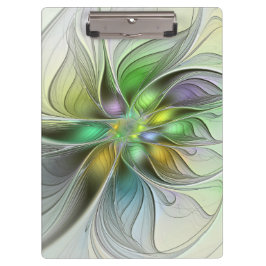 Colorful Fantasy Flower Modern Abstract Fractal Klembord