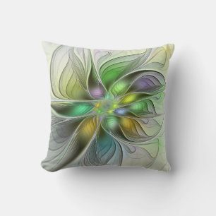 Colorful Fantasy Flower Modern Abstract Fractal Kussen