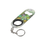 Colorful Fantasy Flower Modern Abstract Fractal Mini Flessenopener (Achterkant Gekanteld)