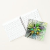 Colorful Fantasy Flower Modern Abstract Fractal Notitieboek (Binnen)