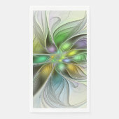 Colorful Fantasy Flower Modern Abstract Fractal Servet (Voorkant)