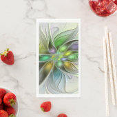 Colorful Fantasy Flower Modern Abstract Fractal Servet (Insitu)