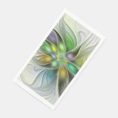 Colorful Fantasy Flower Modern Abstract Fractal Servet (Hoek)