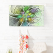 Colorful Fantasy Flower Modern Abstract Fractal Spandoek (Insitu)