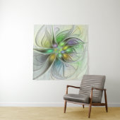 Colorful Fantasy Flower Modern Abstract Fractal Wandkleed (In situ)
