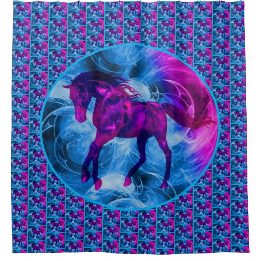 Colorful Fantasy Horse Animal Douchegordijn (Voorkant)