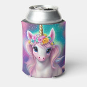 Colorful Fantasy Kawaii Unicorn Blikjeskoeler (Blikje Achterkant)