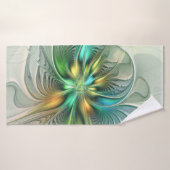 Colorful Fantasy Modern Abstract Flower Fractal Badhanddoek (Badhanddoek)
