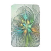 Colorful Fantasy Modern Abstract Flower Fractal Badmat (Voorkant Verticaal)