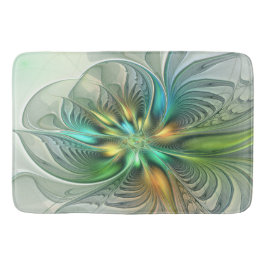 Colorful Fantasy Modern Abstract Flower Fractal Badmat
