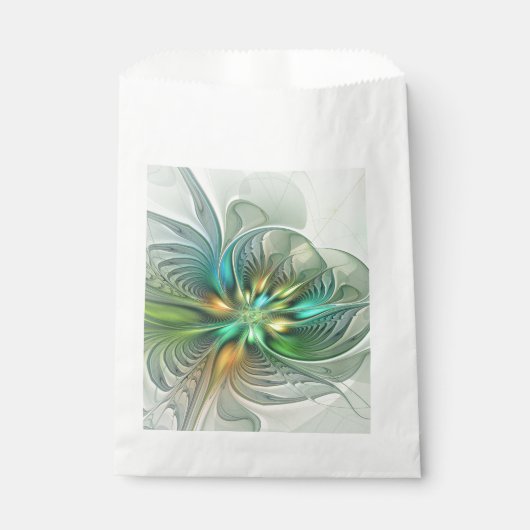 Colorful Fantasy Modern Abstract Flower Fractal Bedankzakje (Voorkant)