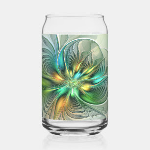 Colorful Fantasy Modern Abstract Flower Fractal Blikvorm Glas