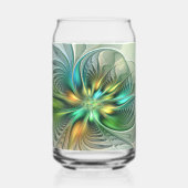Colorful Fantasy Modern Abstract Flower Fractal Blikvorm Glas (Achterkant)