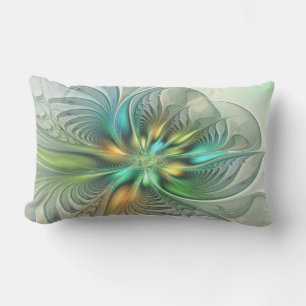 Colorful Fantasy Modern Abstract Flower Fractal Buitenkussen