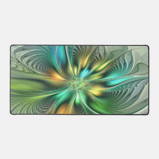 Colorful Fantasy Modern Abstract Flower Fractal Bureaumat (Voorkant)