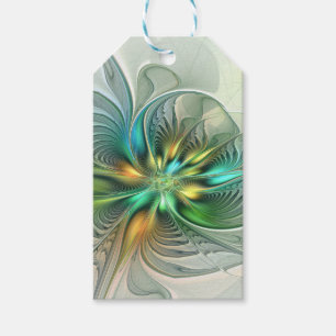 Colorful Fantasy Modern Abstract Flower Fractal Cadeaulabel