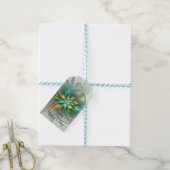 Colorful Fantasy Modern Abstract Flower Fractal Cadeaulabel (Met Touw)