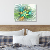 Colorful Fantasy Modern Abstract Flower Fractal Canvas Afdruk (Insitu (Slaapkamer))