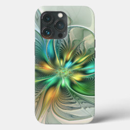 Colorful Fantasy Modern Abstract Flower Fractal Case-Mate iPhone Case