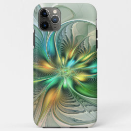 Colorful Fantasy Modern Abstract Flower Fractal Case-Mate iPhone Case