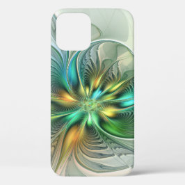 Colorful Fantasy Modern Abstract Flower Fractal Case-Mate iPhone Case