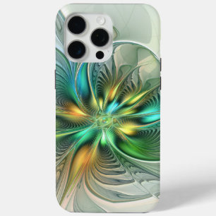 Colorful Fantasy Modern Abstract Flower Fractal iPhone 15 Pro Max Hoesje