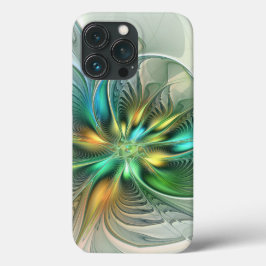 Colorful Fantasy Modern Abstract Flower Fractal Case-Mate iPhone Case