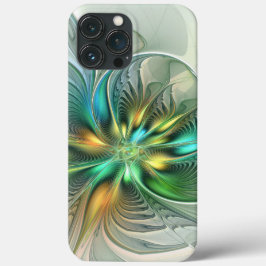 Colorful Fantasy Modern Abstract Flower Fractal Case-Mate iPhone Case