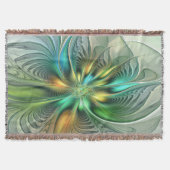 Colorful Fantasy Modern Abstract Flower Fractal Deken (Voorkant)