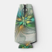 Colorful Fantasy Modern Abstract Flower Fractal Flesjeskoeler (Achterkant)