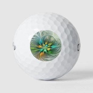 Colorful Fantasy Modern Abstract Flower Fractal Golfballen