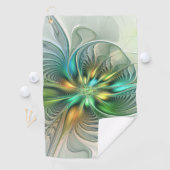 Colorful Fantasy Modern Abstract Flower Fractal Golfhanddoek (Insitu)