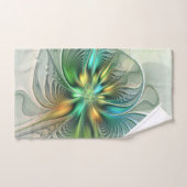 Colorful Fantasy Modern Abstract Flower Fractal Handdoek (Handdoek)