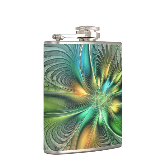 Colorful Fantasy Modern Abstract Flower Fractal Heupfles (Rechts)