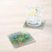 Colorful Fantasy Modern Abstract Flower Fractal Kartonnen Onderzetters (Insitu)