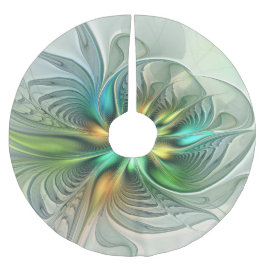 Colorful Fantasy Modern Abstract Flower Fractal Kerstboom Rok