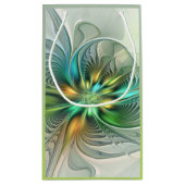 Colorful Fantasy Modern Abstract Flower Fractal Klein Cadeauzakje (Achterkant)