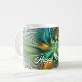 Colorful Fantasy Modern Abstract Flower Fractal Koffiemok (Voorkant links)